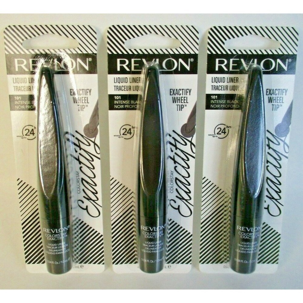 3 Revlon Color Stay Exactify Waterproof Liquid Eyeliner in Intense Black
